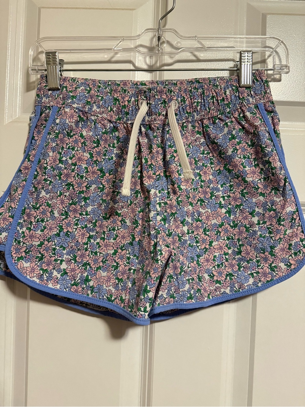 Crewcuts Pink, Blue & Green Floral Drawstring Shorts